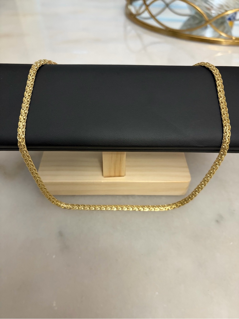 Gold tone chain necklace- Women Jewelry
